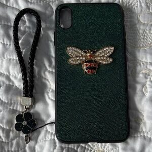 Green Bee Design iPhone XS Max  Case with Strap